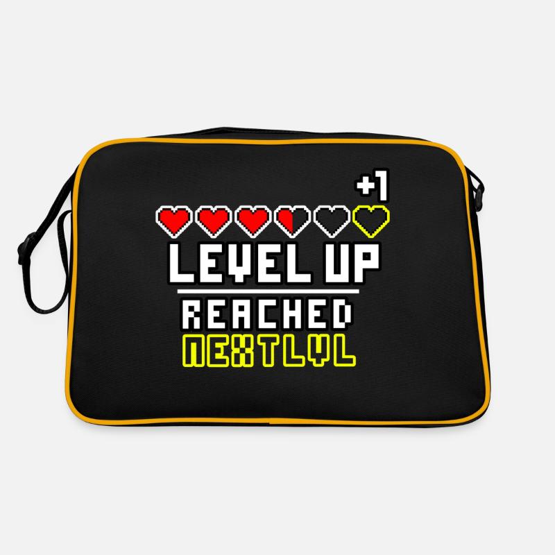 Level Up Reached Next LVL Retro Tasche