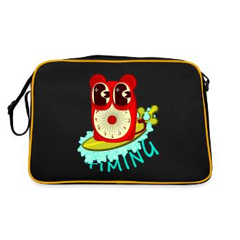 TIMING - Retro Tasche - Schwarz/Gold - Hinten