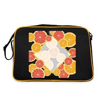 Fenêtre orange pamplemousse - Sac Retro - noir/or - Dos