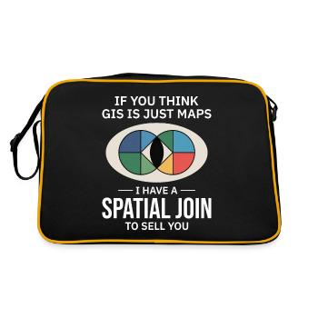 GIS Spatial Join Map Data Analysis - Retro Bag - black/gold - Back