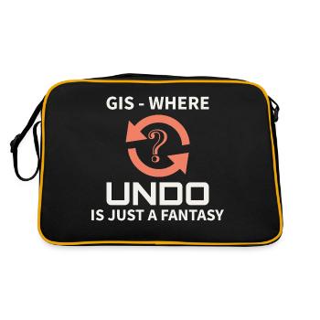 GIS Undo Fantasy Data Mapping Errors - Retro Tasche - Schwarz/Gold - Hinten