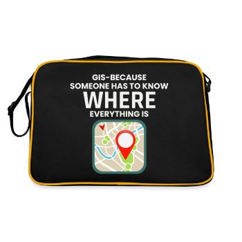 GIS Where Everything Is Map Location - Retro Bag - black/gold - Back