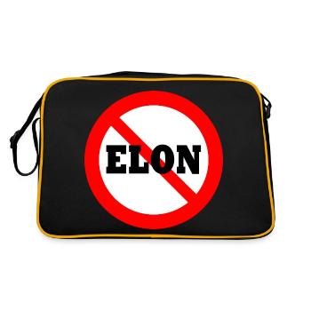 Anti Elon Round NO Bumper - Sac Retro - noir/or - Dos