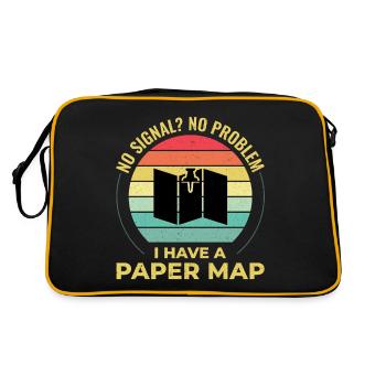 GIS Analyst Map Pin Sunset Retro Camping Hiking - Retro Bag - black/gold - Back