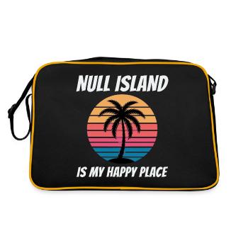 Null Island Geolocation GIS Cartography Humor - Retro Bag - black/gold - Back