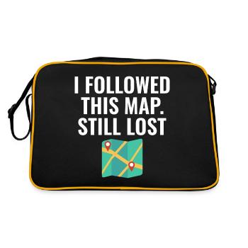I Followed This Map Still Lost Funny GIS - Retro Bag - black/gold - Back