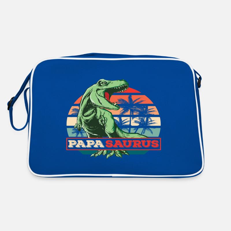 Papasaurus Father's Day Dinosaur T-Rex Gift Idea Retro Bag