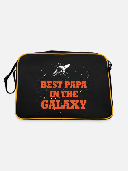 Meilleur papa dans la galaxie - Sac Retro - noir/or - Dos