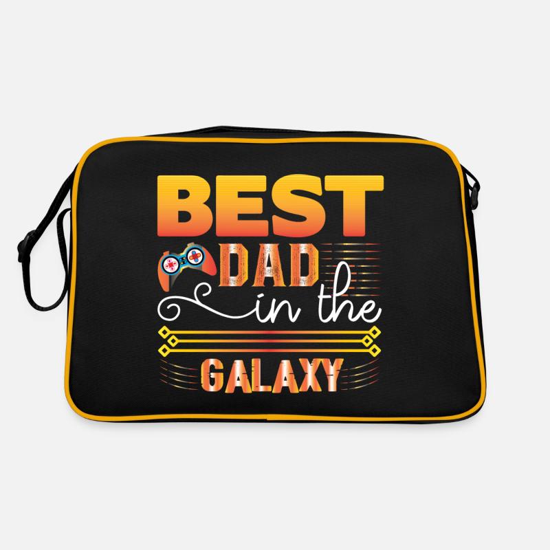 Bester Vater in der Galaxie - Retro Tasche - Schwarz/Gold