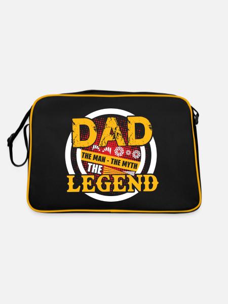 Married Father Father's Day Father's Day Gift Lege - Retro Bag - black/gold - Back