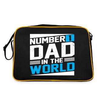 no1 dad of the world - Retro Bag - black/gold - Back