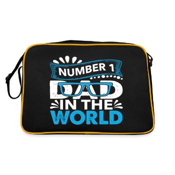 no1 dad of the world - Retro Bag - black/gold - Back