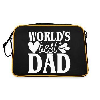 Der beste Papa der Welt - der beste Papa der Welt - Farce - Retro Tasche - Schwarz/Gold - Hinten