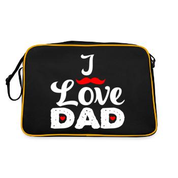 j’aime papa se - Sac Retro - noir/or - Dos