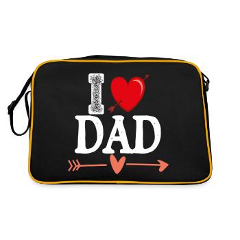 j’aime papa se - Sac Retro - noir/or - Dos