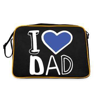 j’aime papa se - Sac Retro - noir/or - Dos