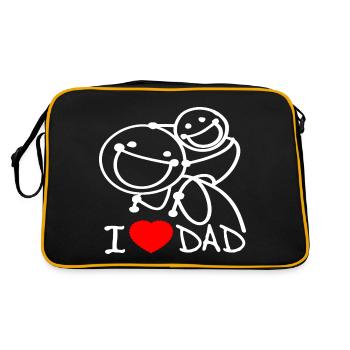 j’aime papa se - Sac Retro - noir/or - Dos