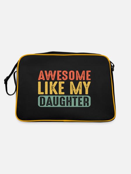 Vatertag - Retro Tasche - Schwarz/Gold - Hinten