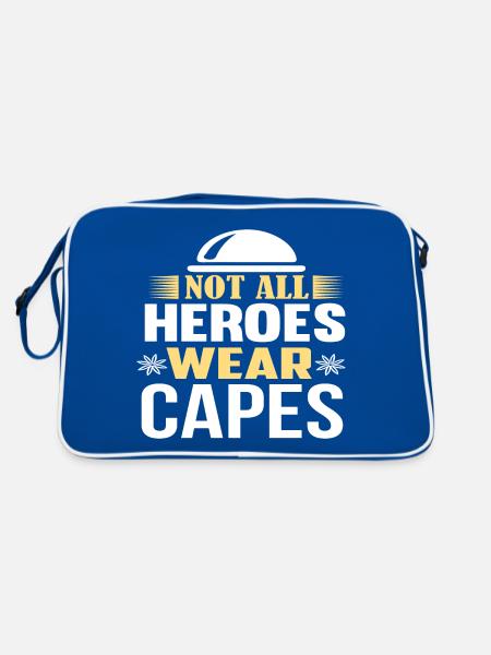 Not All Super Heroes Wear Capes - Retro Bag - blue/white - Back
