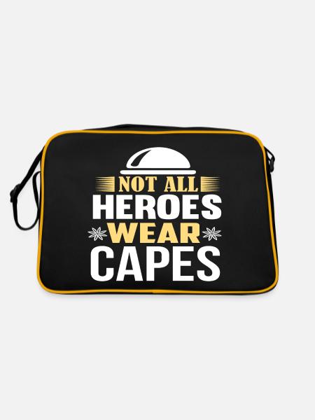 Tous les super-héros ne portent pas de capes - Sac Retro - noir/or - Dos