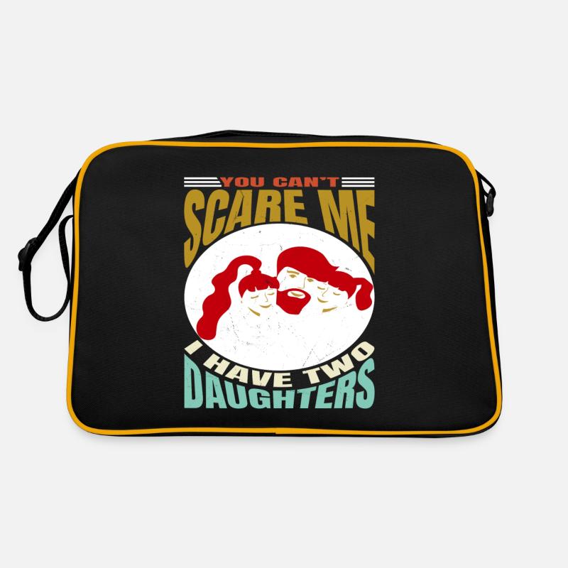 You Can't Scare Me I Have 2 Daughters - Retro Bag - black/gold