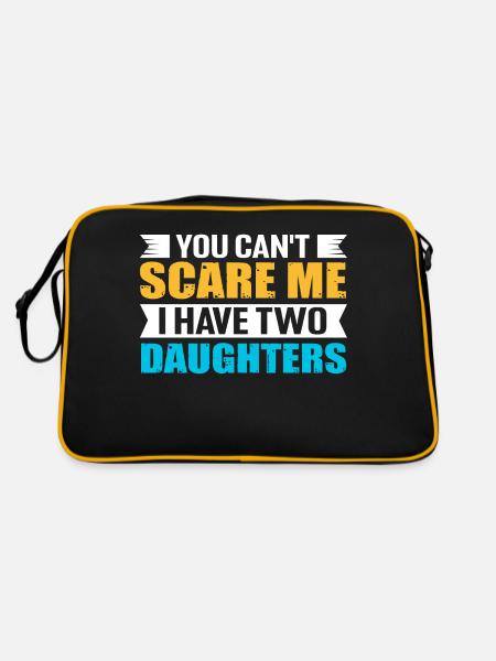 Tu ne peux pas me faire peur, j’ai 2 filles - Sac Retro - noir/or - Dos