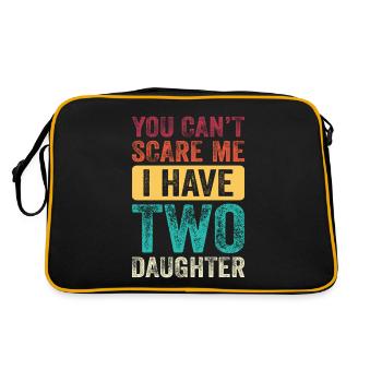 Tu ne peux pas me faire peur, j’ai 2 filles - Sac Retro - noir/or - Dos
