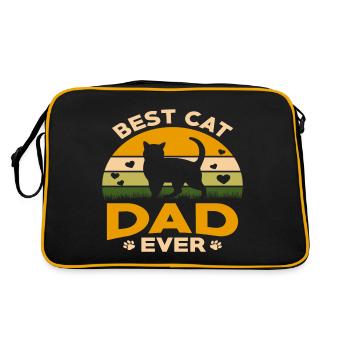 Meilleur chat papa jamais meilleur chat papa chat chaton - Sac Retro - noir/or - Dos