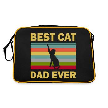 Meilleur chat papa jamais meilleur chat papa chat chaton - Sac Retro - noir/or - Dos