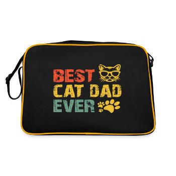 Meilleur chat papa jamais meilleur chat papa chat chaton - Sac Retro - noir/or - Dos