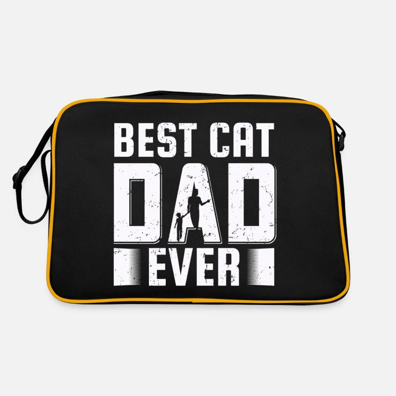 Best cat dad ever best cat dad kitten Retro Bag