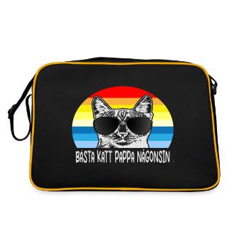 Meilleur chat papa jamais meilleur chat papa chat chaton - Sac Retro - noir/or - Dos