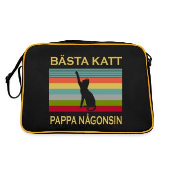 Meilleur chat papa jamais meilleur chat papa chat chaton - Sac Retro - noir/or - Dos