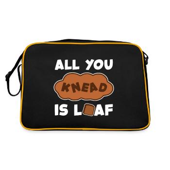 'All You Need Is Loaf' Funny Baking Design - Retro Bag - black/gold - Back