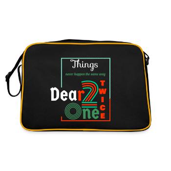 Thing never happen the same way twice dear one - Sac Retro - noir/or - Dos