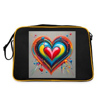 Un coeur éclatant - Sac Retro - noir/or - Dos