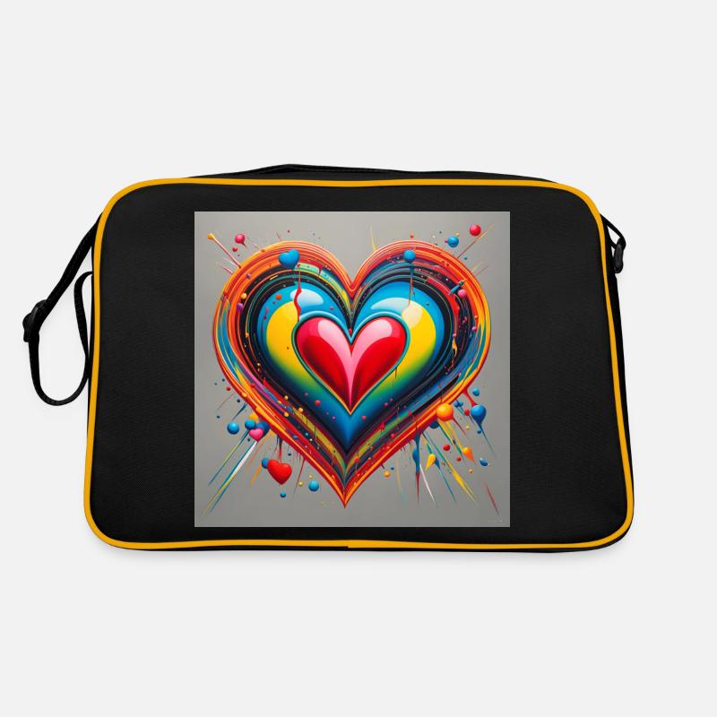 Ein strahlendes Herz Retro Tasche