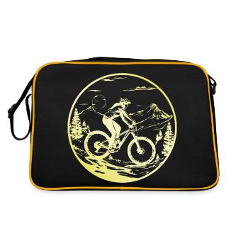 Mountain Bike Bicycle Woman - Retro Bag - black/gold - Back