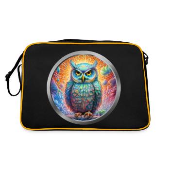 Owl Animal -4 - Retro Bag - black/gold - Back