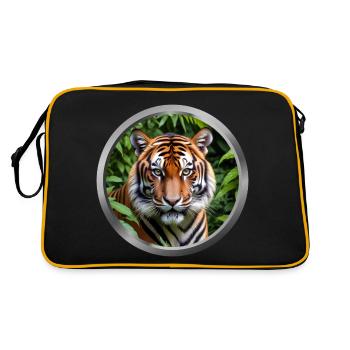 Tiger Animal - 4 - Retro Bag - black/gold - Back
