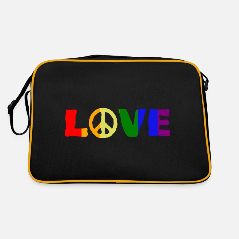 Peace Peace Freedom Love Retro Bag