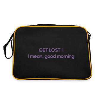 GET LOST ! I mean, good morning - Sac Retro - noir/or - Dos