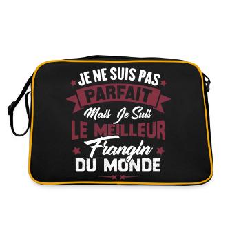 Pas parfait mais le meilleur frangin du monde - Sac Retro - noir/or - Dos
