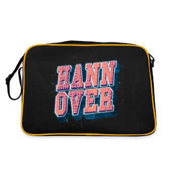 Hannover Germany City Font Vintage Retro - Retro Bag - black/gold - Back