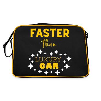 faster than luxury cars - Retro Bag - black/gold - Back