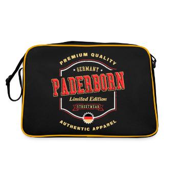 Paderborn Allemagne City Font Vintage Rétro - Sac Retro - noir/or - Dos