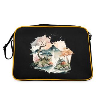 Lac au Japon - Sac Retro - noir/or - Dos