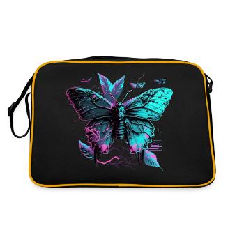 Symphonie au néon papillon - Sac Retro - noir/or - Dos