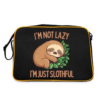 I Am Not Lazy, I Am Just Slothful - Retro Bag - black/gold - Back