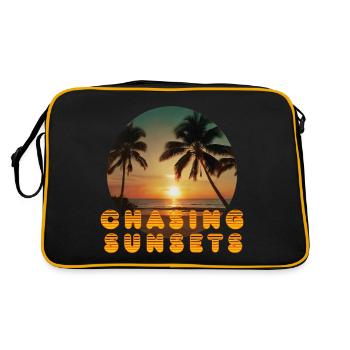 À la poursuite des couchers de soleil - Sac Retro - noir/or - Dos